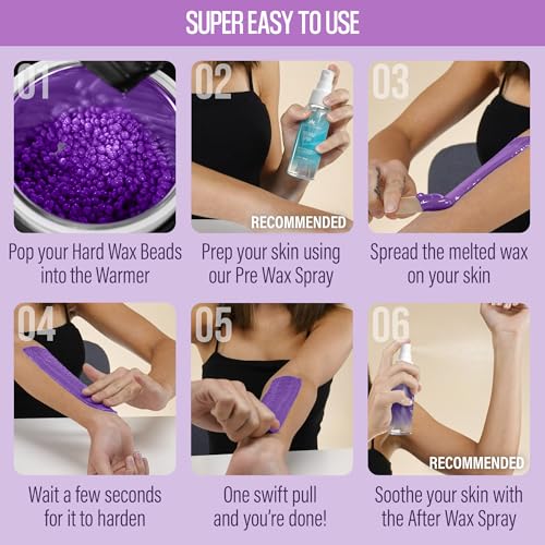 Image of Tress Wellness Wax Beads - Safe for Skin - Dermatologically Tested - At-Home Kit for Bikini, Lavender 2 x 1.2lb, 2 pack