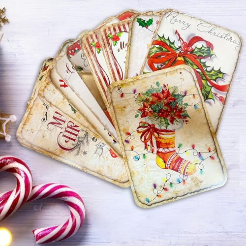 Image of HASTHIP Christmas Decorations Wall Hanging Vintage Christmas Banner Vintage Cartoon Print Hanging Banner for Door, Porch, Room, Window, Xmas Decorations Items
