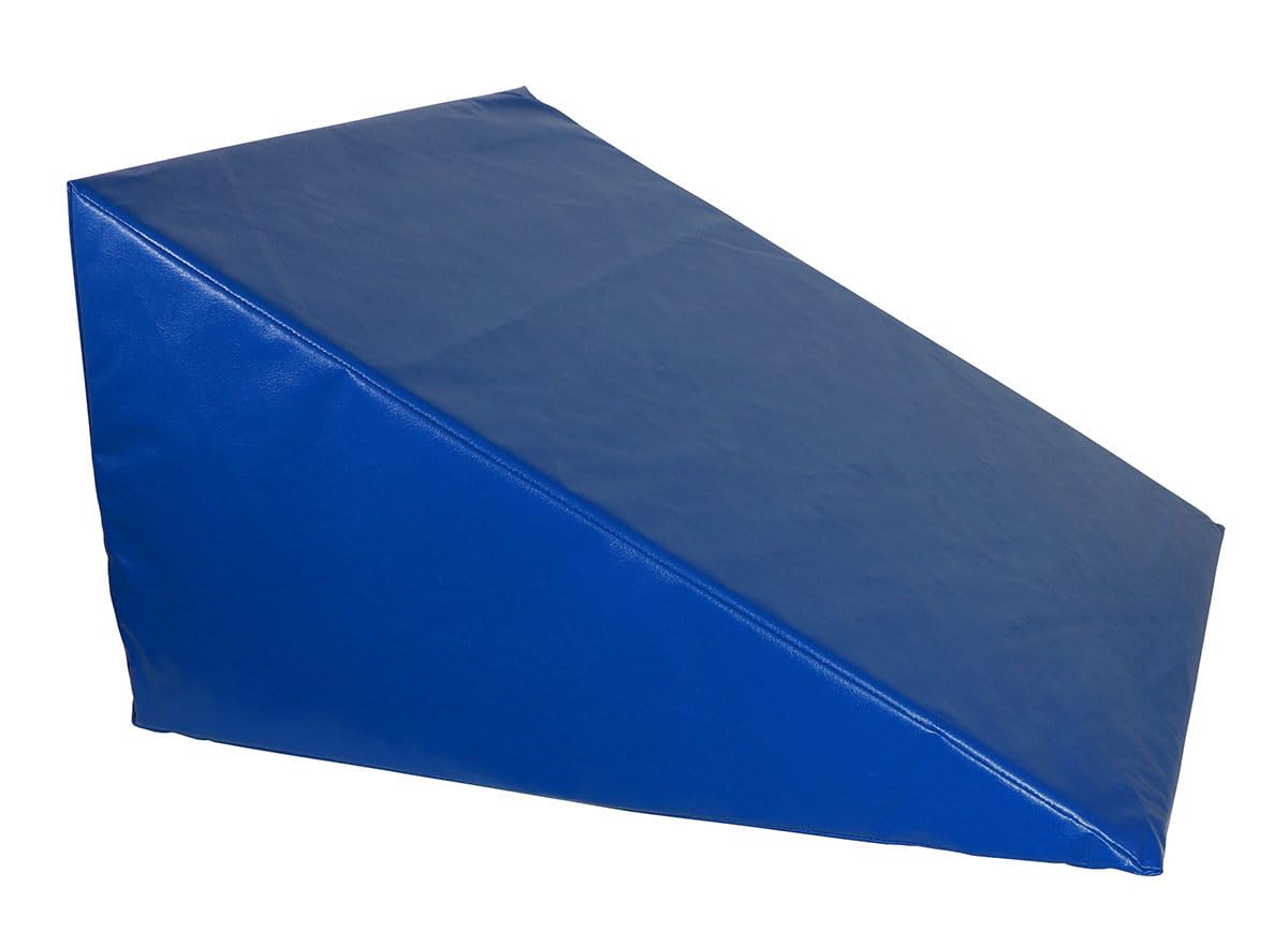 CanDo Body Positioner Wedge (30 x 30 x 16), Foam with Vinyl Cover, Medium, Blue