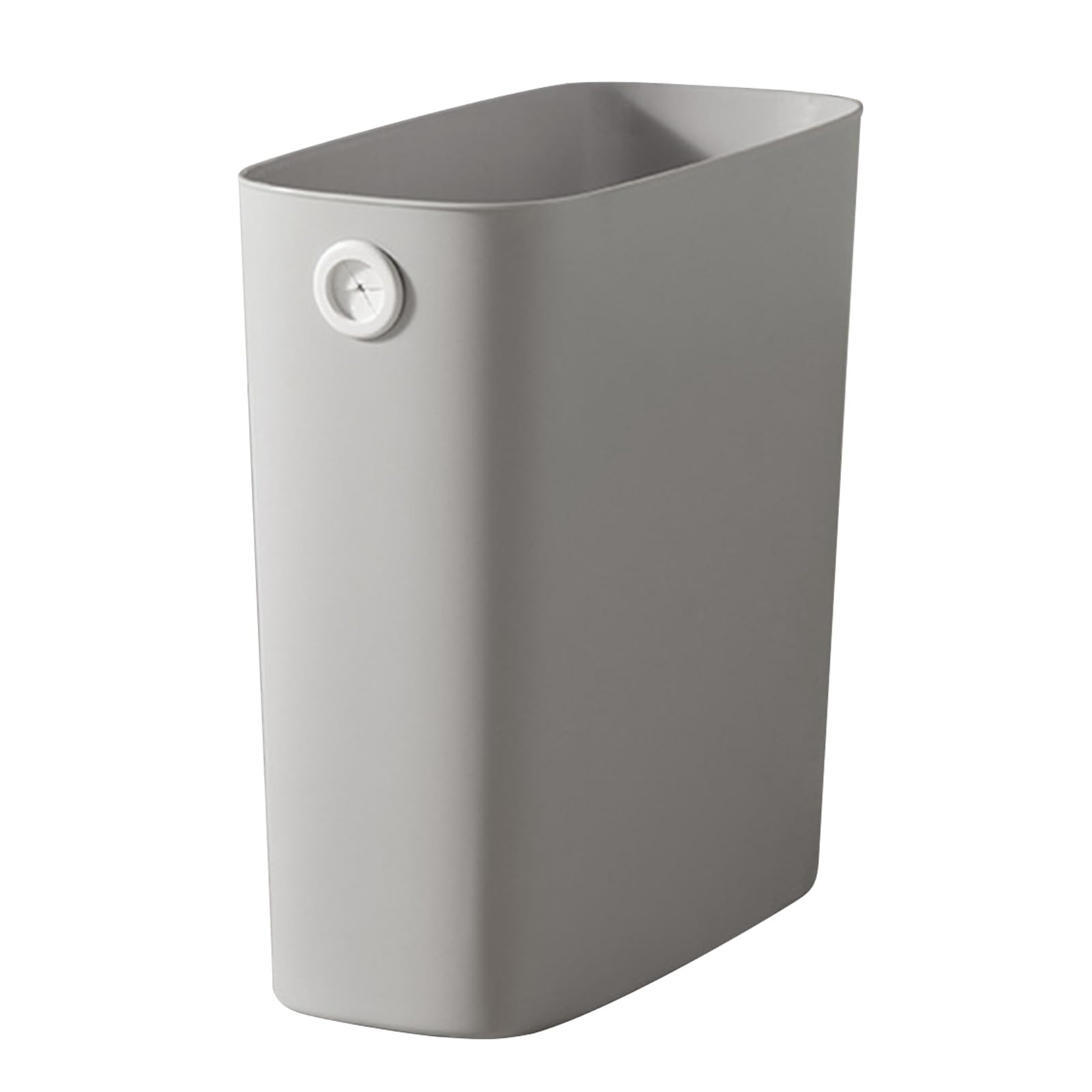 Piccolo Cestino per Rifiuti, 28×27×13cm Cestino Sottile Può Cestino per Rifiuti Rettangolare in Plastica Sottile Cestino Spazzatura per Bagno o Cucina, Letto, Ufficio (Grigio)