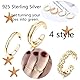 LOLIAS 4 Stücke 925 Sterling Silber Zehenringe Set Fingerring Gelenkring für Damen Mädchen Hypoallergen CZ Verstellbare Offene Zehenringe Strand Fußring Schmuck