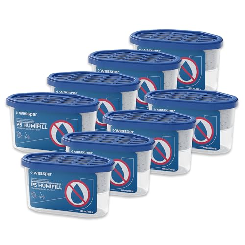 Absorbente de Humedad, Antihumedad y Antimoho, Deshumidificadores Para Armario, Baño, Casa 400 ml, Deshumidificador para la Humedad de la Habitación 9 m²- 8 piezas