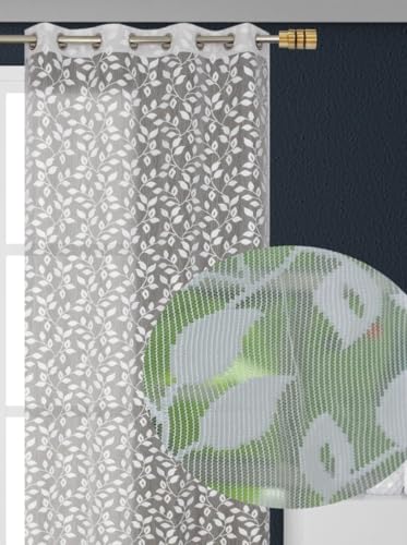 Image of Window Curtains for Living Room 4x7 feet Parde for Poojaroom Drawing Room Curtain Panel, Set of 2 Pcs, White