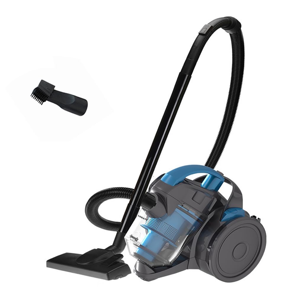 Aspirador de trineo sin bolsa, 2000 W, aspiradora sin bolsa con cable, capacidad de 1,8 litros, filtración HEPA, radio de acción de 5 m, para alfombras, suelos duros, pelo de animales y polvo