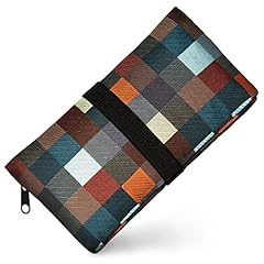 GUGGIARI® Porta Tabacco Cartine e Filtri - Astuccio Portatabacco in Tessuto Realizzato a Mano - Porta Tabacco Donna/Uomo (Multicheck)