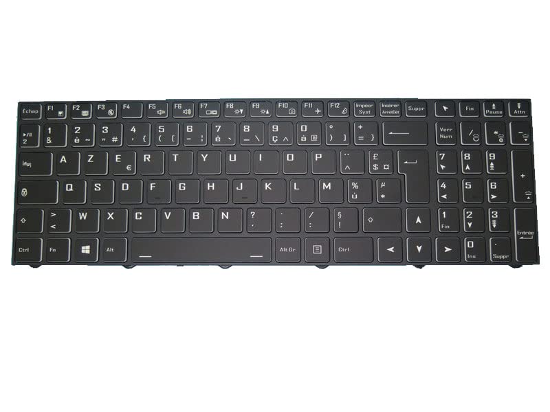 Laptop Keyboard for KEYNUX Ymax 5-NPHJ France FR with Frame New Black No Backlit Film