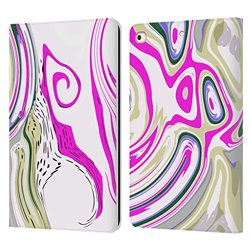 Protection iPad 9.7 2018 2017 pochette portefeuille cuir Haroulita marbre rose