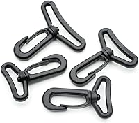 Vista 4 de CRAFTMEMORE 6 piezas de gancho giratorio de plástico para puerta de empuje, broche de langosta y garra para monedero, accesorios JINH