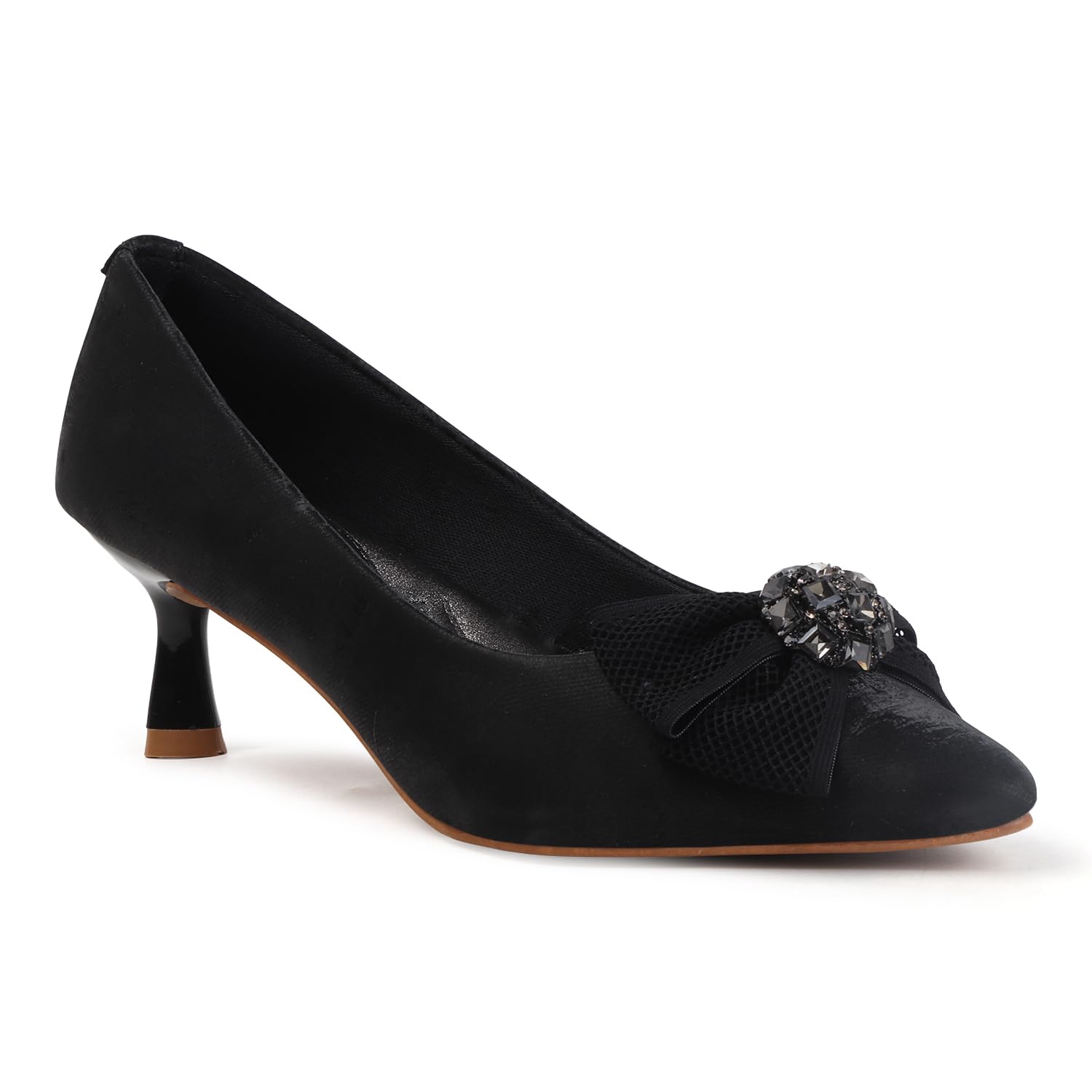 Women Pointed Toe Kitten Heel Pump Slip on Exclusive Tie Stylish & Comfortable Ballerinas HBB-4-image-28