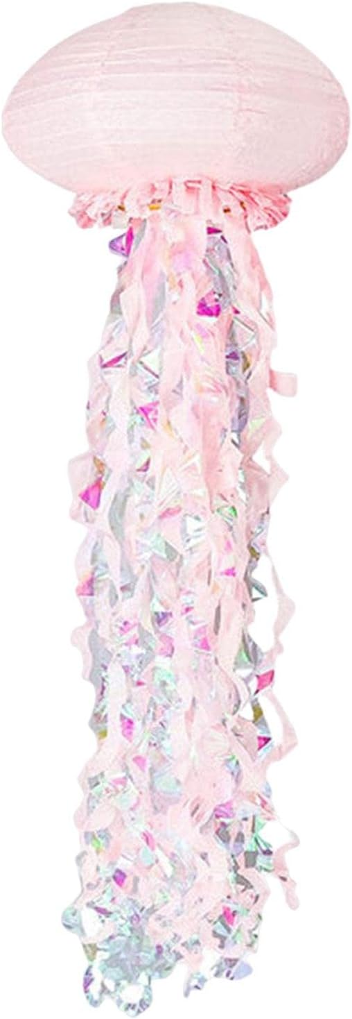 Creative Jellyfish Paper Lantern Under The Sea Party for Halloween Home Pink