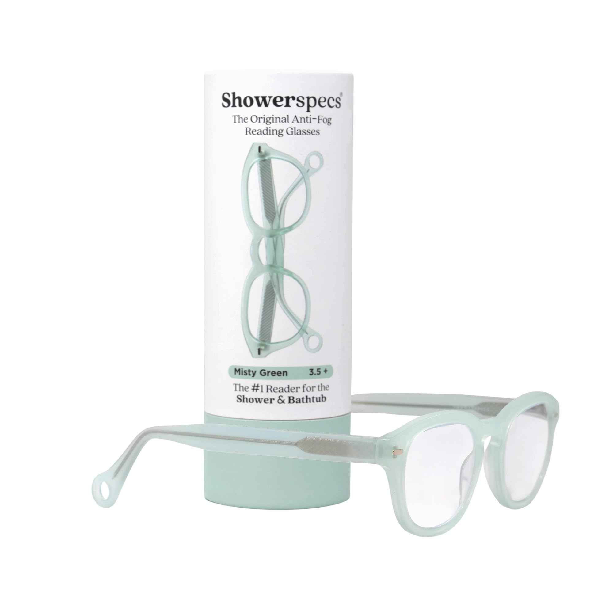 Showerspecs Anti Fog Glasses for Reading – Women's and Men's Reading Glasses 3+ with Anti Fog Coating – Handmade and Lightweight with Hook for Clear