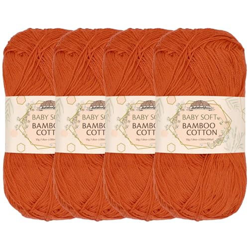JubileeYarn Baby Soft Bamboo Cotton Yarn -...