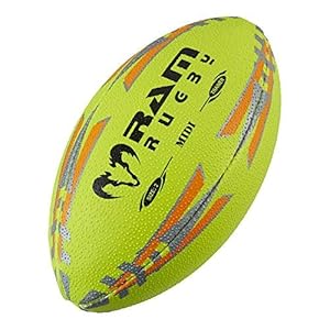 Ram Rugby Midi Rugby Balls – size 2 (22cm) – Fluoro