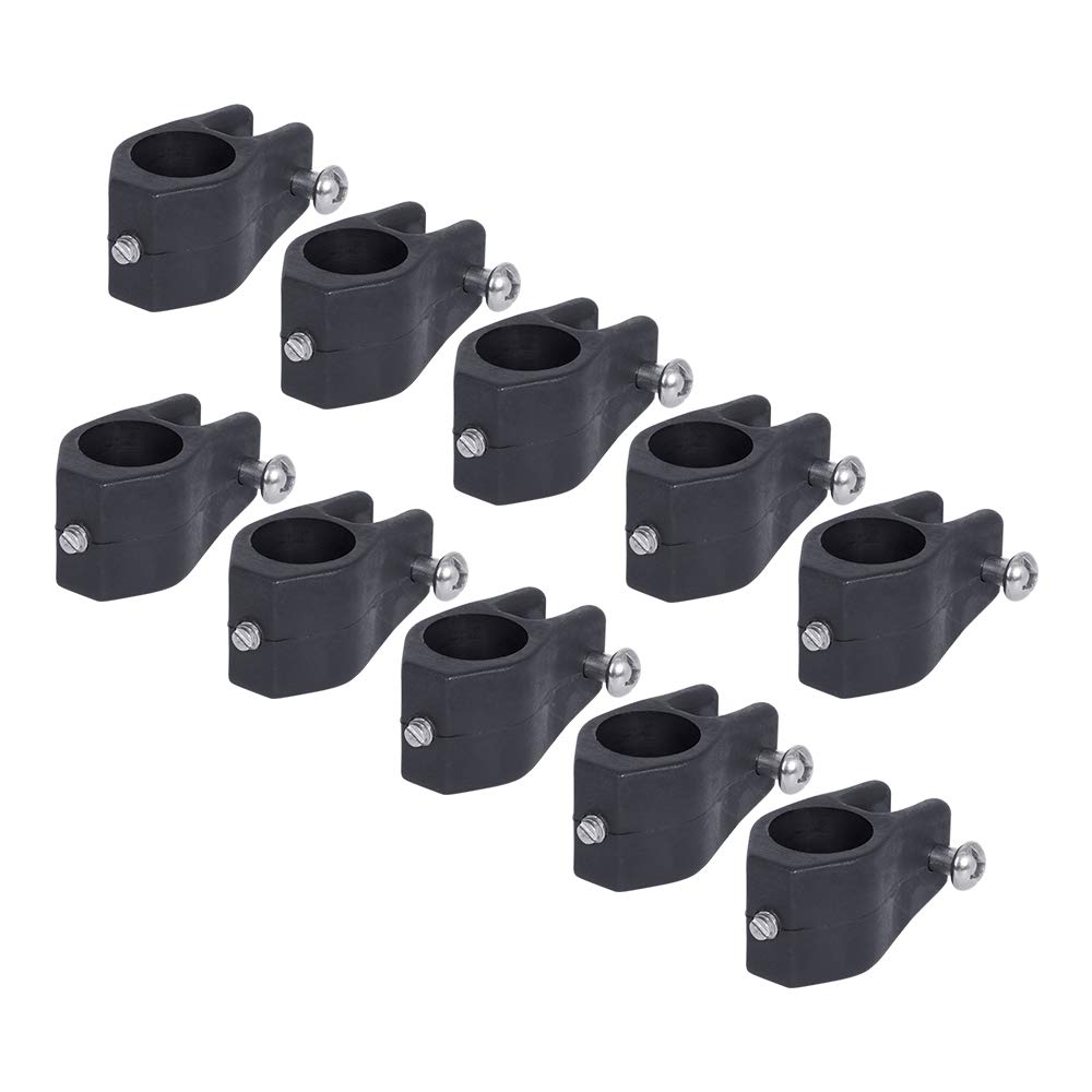 White Water 58706B-10PK Bimini Top Fittings Black Nylon Jaw Slide, 3/4