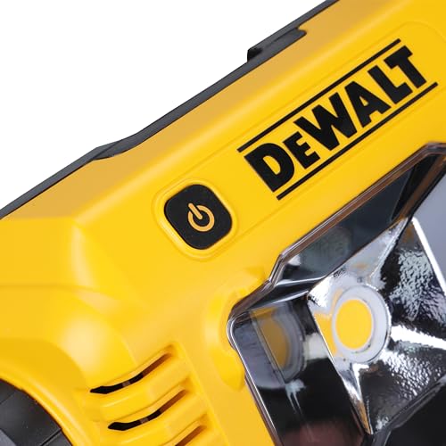Dewalt LED Akku-Baustellenleuchte DCL077 (sehr hohe Lichtstärke von bis 2.000 Lumen, robuster Multi-Positionsgriff, IP54, mit Stativaufnahme 1/4' und 5/8', Lieferung ohne Akku und Ladegerät)