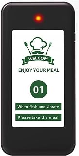 Single Restaurant Pager Rechargeable Buzzer Compatible with SavvyMate Wireless Restaurant Pager System for Food Truck,Nursery,Hospital,Church
