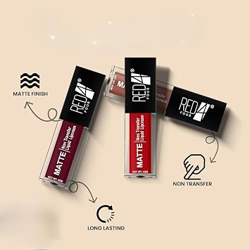 Perfect Liquid Lip Cream | Non Transfer Liquid Lipstick | Matte Finish | Long Lasting and Waterproof | (4gm) (121)