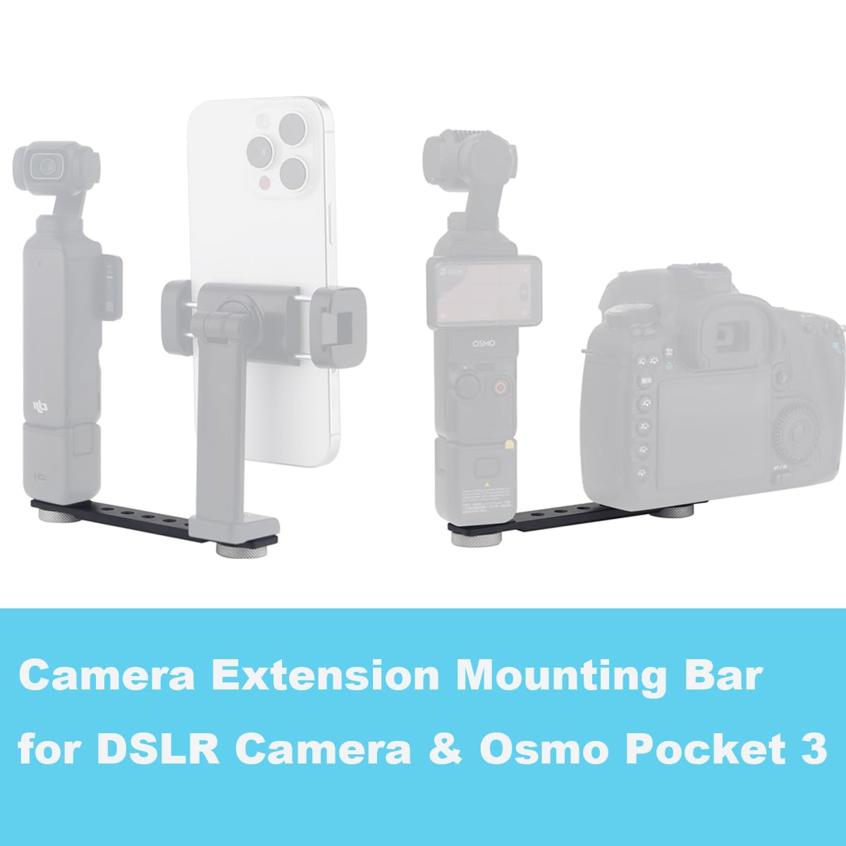 Magnetischer Schnellwechsel-Halterung für DJI Osmo Action 5 Pro/4/3, Osmo 360, Schnellverschluss-Adapter für DJI Action 6/5 Pro/4/3, Osmo 360 - Osmo Action Zubehör (2er-Pack), für Stativ/Selfiestick