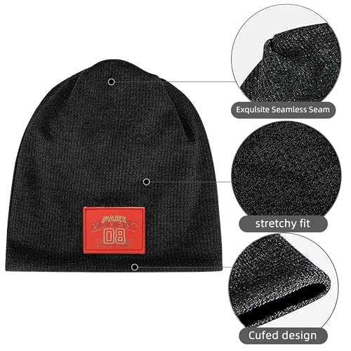 Bonnet extensible gaufré chaud intérieur peluche pour patinage