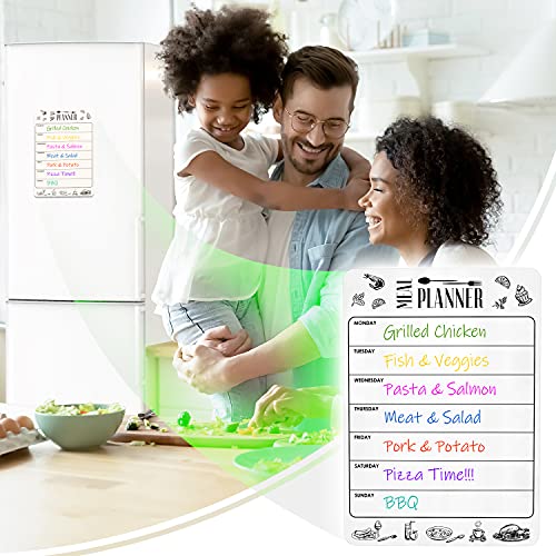 Magnetic Meal Planner For Refrigerator Dry Erase A4 - Magnet Weekly Menu Board For Fridge - Magnetic Menu White Board - Fridge Meal Planner Magnet - Meal Planner Dry Erase Board #TOP4