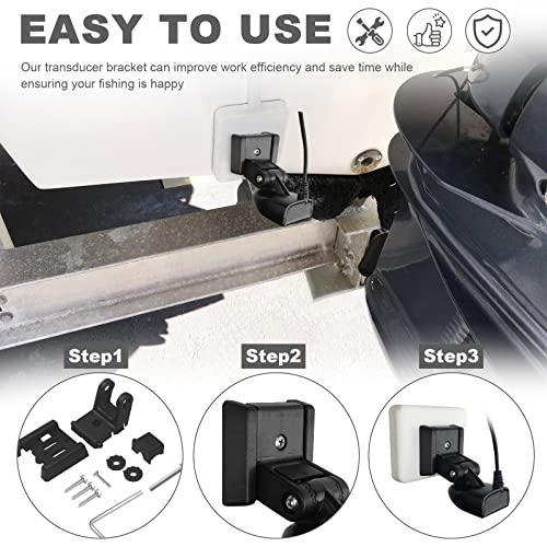 Image of 7400931 MHX XNT Transducer Bracket, Transducer Mount for XHS model transducers, Transom Mounting Hardware Kit Compatible with XNT 9 20, XNT 9 20 T, XNT 9 QB 90 T, XNT 9 QB 90, XNT 9 SI 180 T, Black