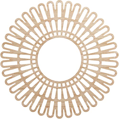Ekena Millwork 26"OD x 9 5/8"ID x 1/4"T Cornelius Wood Fretwork Pierced Ceiling Medallion, Alder