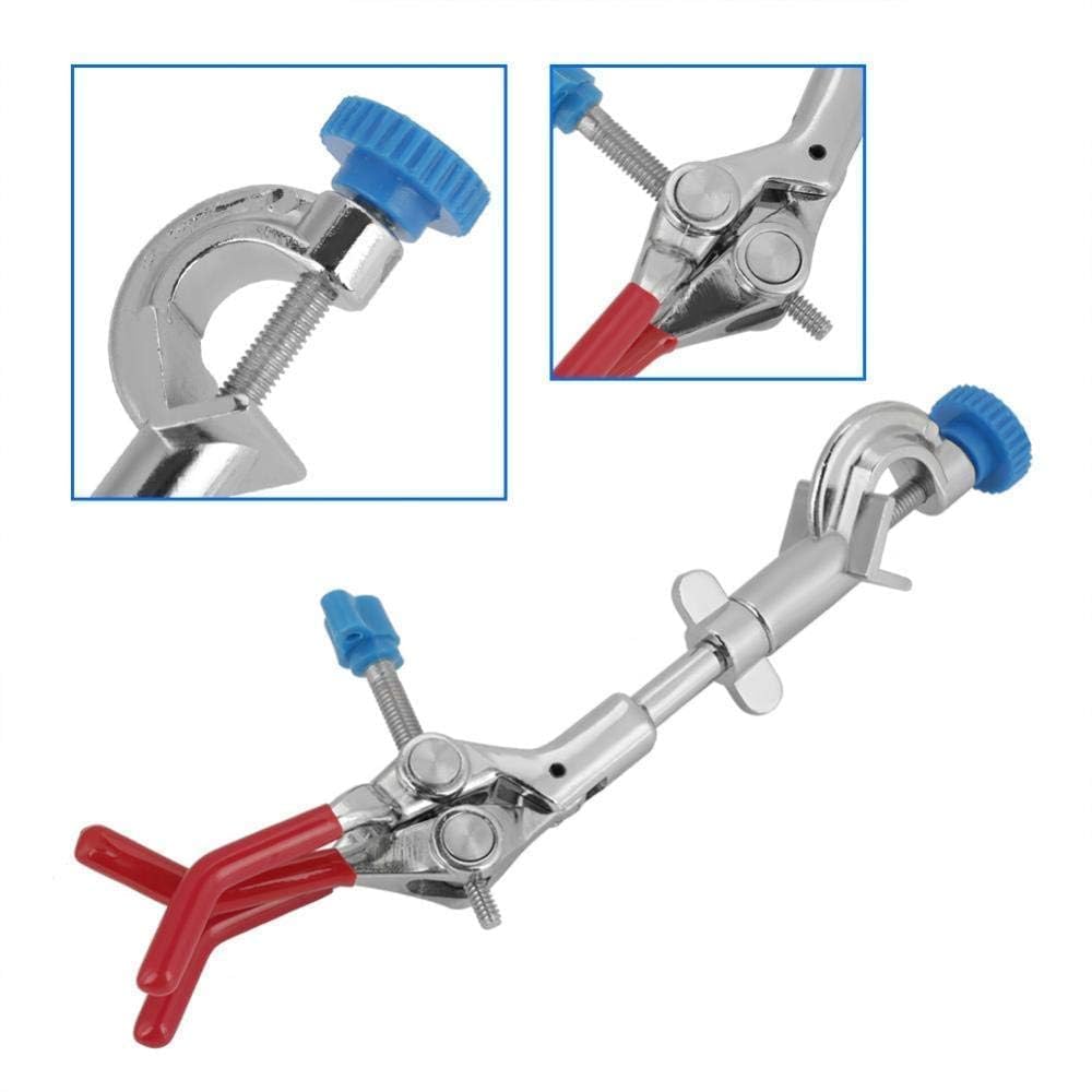 TOPINCN Pince de Laboratoire Pinceau Réglable Pivotant Rallonge Flacon Pince de Laboratoire Tube à Essai Condensateur Support de Laboratoire