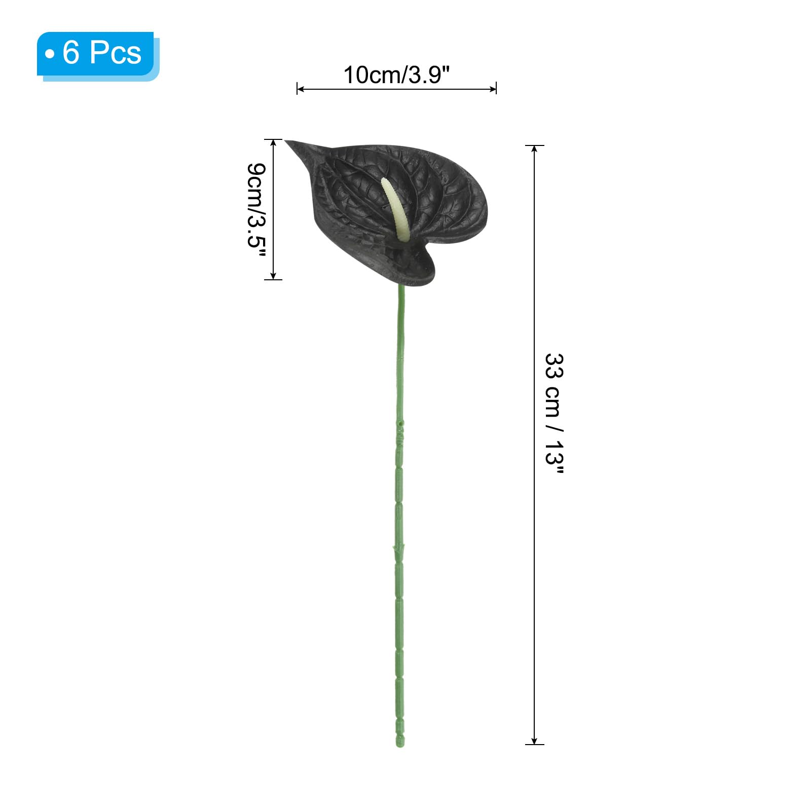 PATIKIL 13" Artificial Anthurium Lily Flowers - Image 2
