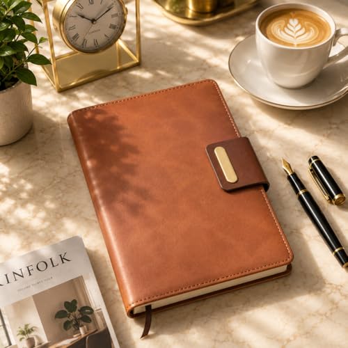 Image of FONSIE Diary journal for Girls and Women Rulled | pen holder | bookmark | Daily planner (8.27 inch * 5.7 inch inches).