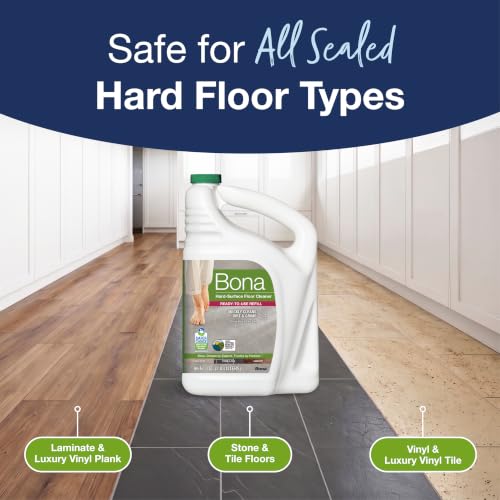 Image of Bona Multi-Surface Floor Cleaner Refill - 96 fl oz - Unscented - Refill Spray Mops and Spray Bottles - Residue-Free Floor Cleaning Solution for Stone, Tile, Laminate, and Vinyl Floors