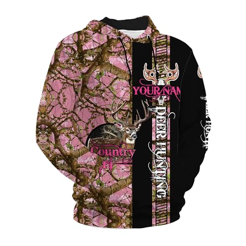 ENCYCOM Personalized 3D Deer Hunting Camo Hoodie, Long Sleeves Deer Sweater, Camo Men Shirt Unisex Streetwear Size S-5XL2