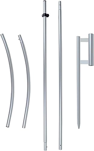 Swooper - Juego de mástil de bandera de plumas y punta de tierra, juego de asta de bandera Swooper de 11 pies para publicidad de bandera de plumas