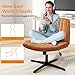DUMOS Criss Cross Chair Legged Office Wide Comfy Desk Seat, No Wheels Armless Computer Task Seating, Swivel Vanity Home Height Adjustable