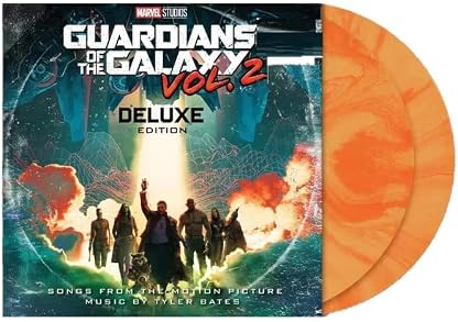 Guardians Of The Galaxy Vol. 2 - Exclusive Deluxe Edition Orange Swirl Colored Vinyl 2LP por Various Artists, capa do álbum