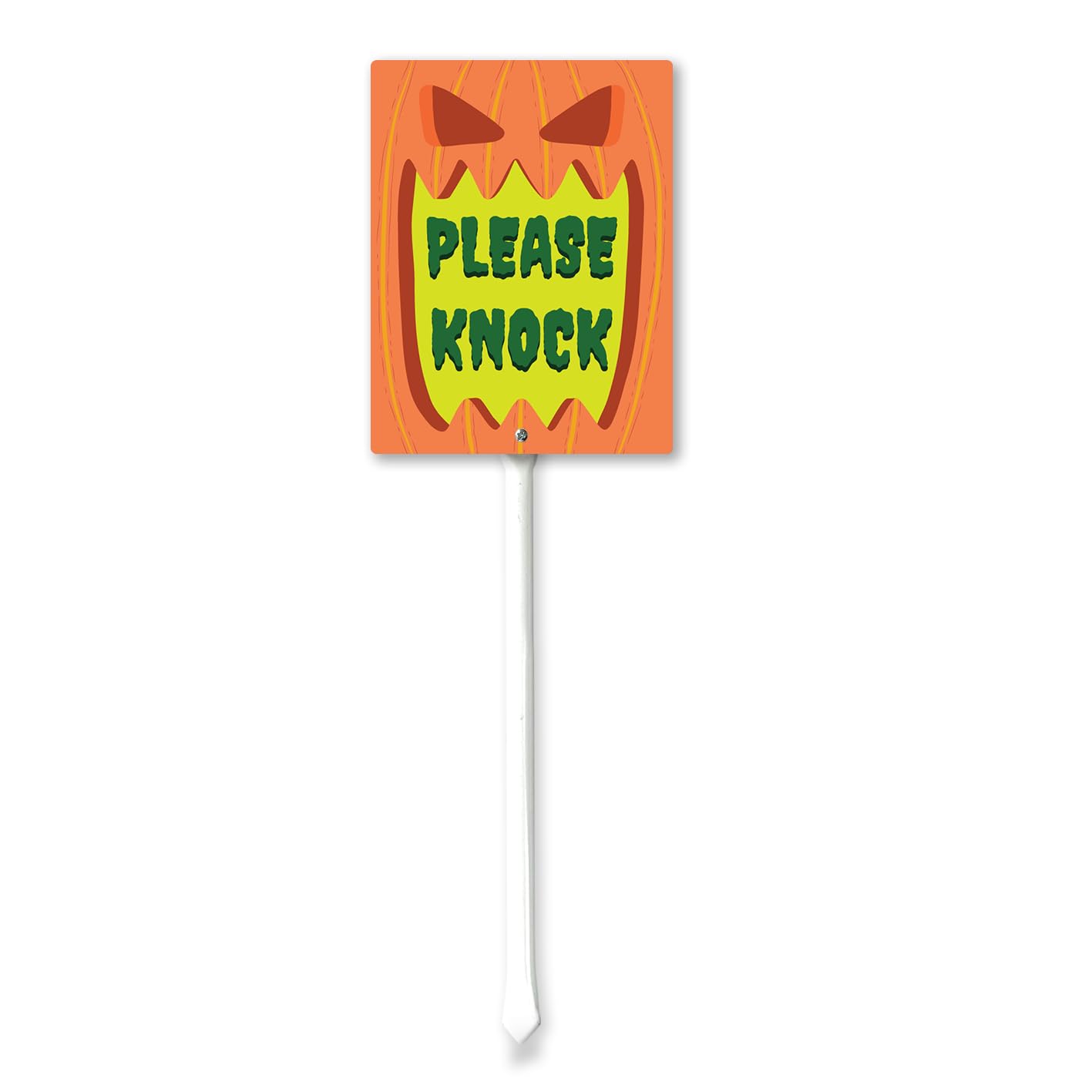 Halloween Yard Sign Please Knock Decorations Yard Signs Decorative Garden Stakes Aluminum Outdoor Lawn Signs for Halloween Party Yard Lawn Garden Decorations