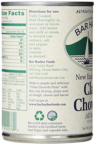 Bar Harbor New England Clam Chowder - Premium Seafood Delight, Gluten-Free, Authentic New England Flavor - Ideal for Hearty Meals - 15 oz Can (Pack of 6) - Thumbnail 5