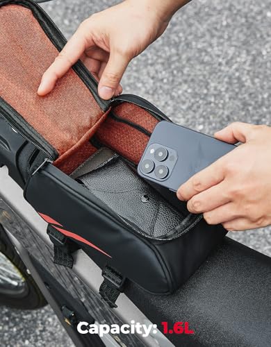 Image of KEMIMOTO Dirt Bike Frame Bag, Waterproof Front Battery Bag Storage Pouch Compatible with Sur-Ron Light Bee X, S X160, X260 Soleil 01 E-Ride Pro SS /S ridstar q20 Talaria E-Bike,Dual Sport 2.5L Silver