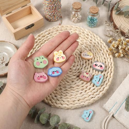 Set de 8 imanes decorativos de animales acrílicos miniatura 5