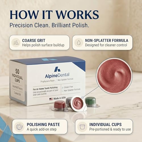 Image of Alpine Blanc Tooth Polish Cups, Assorted Flavored - Professional Teeth Polishing Paste for a Smooth, Fresh Dental, Clean Feel - 200 Count