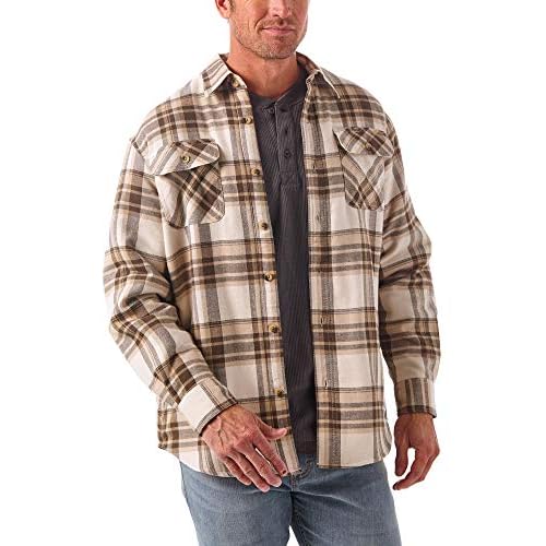 Wrangler Authentics Men’s Long Sleeve Sherpa Lined Shirt Jacket