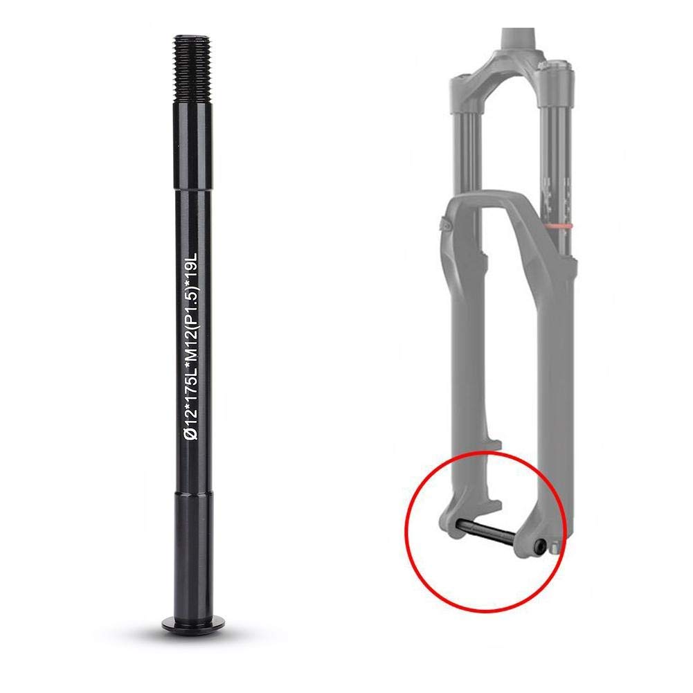 Dilwe Oś widelca rowerowego, ze stopu aluminium, przedni widelec, piasty, rura, dźwignia osi przelotowej, akcesoria do roweru szosowego, roweru górskiego (?12175LM12 (1,5 19 l)