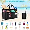 VOBUKE Grand Sac de Plage Femme XXL Imperméable Tote Bag avec Zip et Partition Humide Maille Beach Bag Anti-Sable Pliable Main Sac Homme Plusieurs Poches pour Piscine Provisions Voyage Camping Plage #4