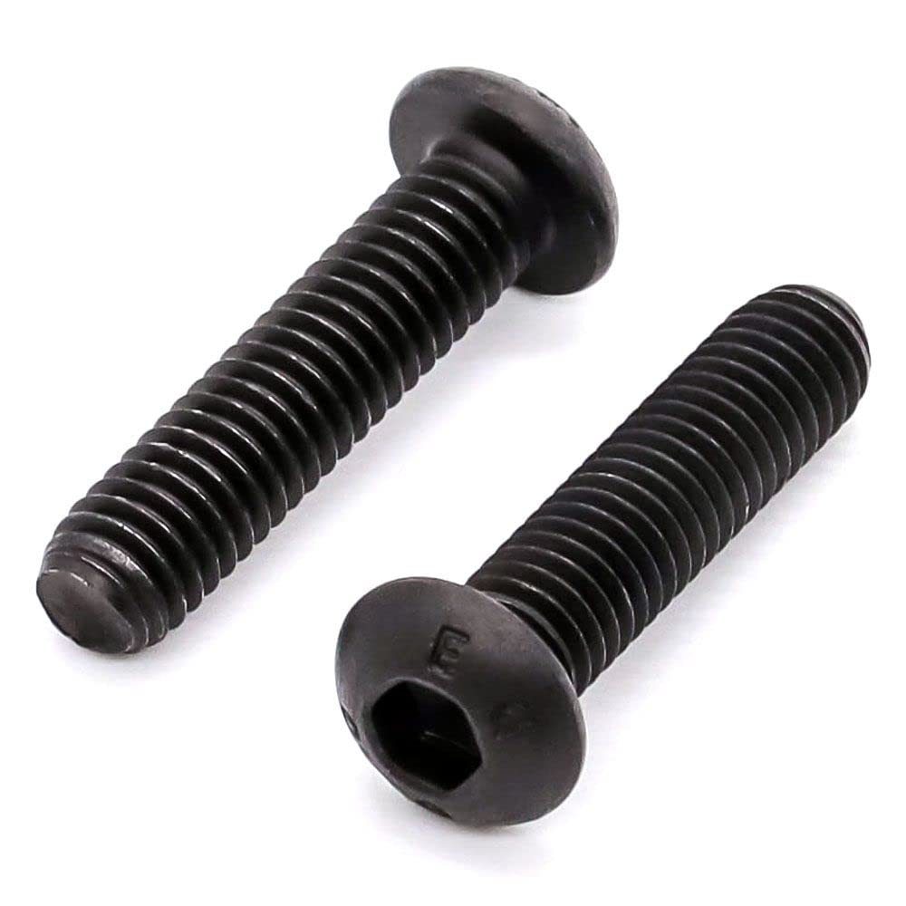5/16-18 x 5/8 inch (20 pcs) Button Head Socket Cap Screws, Black Oxide Finish, 10.9 Alloy Steel, Full Thread UNC - Image 4