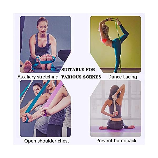 tchrules Leg Stretcher, Stretching Leg Strap - Great for Ballet Cheer Dance Gymnastics or Any Sport Leg Stretcher Trainer Premium Stretching Equipment-Improve Your Flexibility (Light Blue)