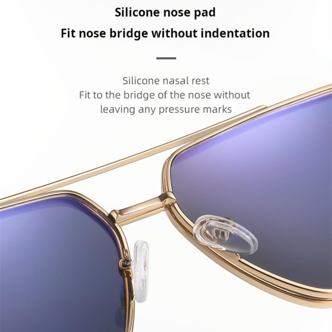 Gafas de sol de moda para hombre con clip magnético, montura de doble puente y diseño ultraligero.