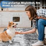Capslpad antypoślizgowa mata pod krzesło na twardą podłogę, chroniąca podłogę abstrakcyjna podkładka pod krzesło biurowe pod biurko do twardych podłóg biuro (czarny, 90x120cm)
