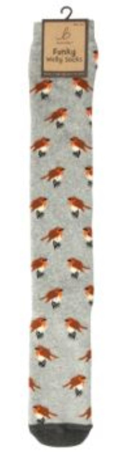 Bartleby Funky Welly Socks - Garden Robin