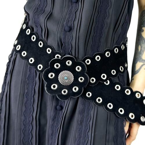 Stylish Women's Wide Waist Belt Fashionable Waist Cincher Sash with Eyelet Hole Accent for Formal and Casual Outfit