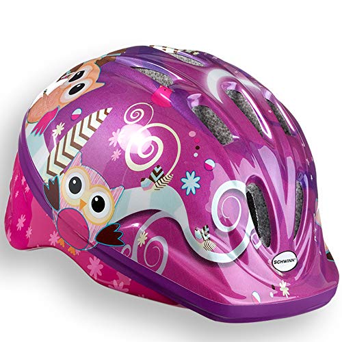 Schwinn Toddler Owl Casco Infantil, niña, Morado, Small