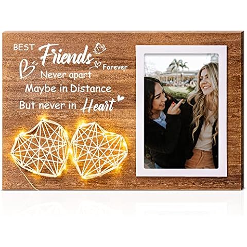 Best Friend Photo Frames - Friendship Gifts for Women, Best Friend Birthday Gifts for BFF Bestie, Graduation Long Distance Friendship Gifts for a Best Friend Friends Forever Friendship Photo Frame 6x4 Cover